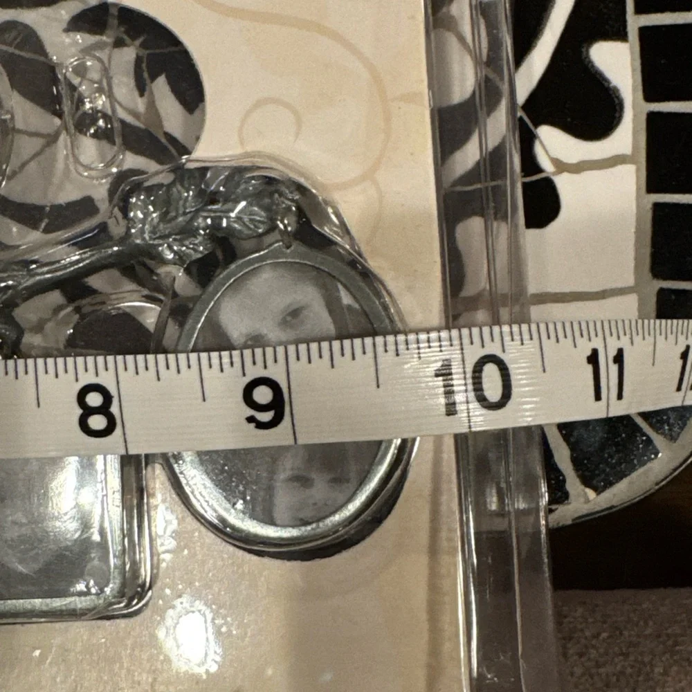 NEW Family Tree Photo Frame Display 9 Double Sided Hanging Frames Metal NOS - Picture 11 of 11